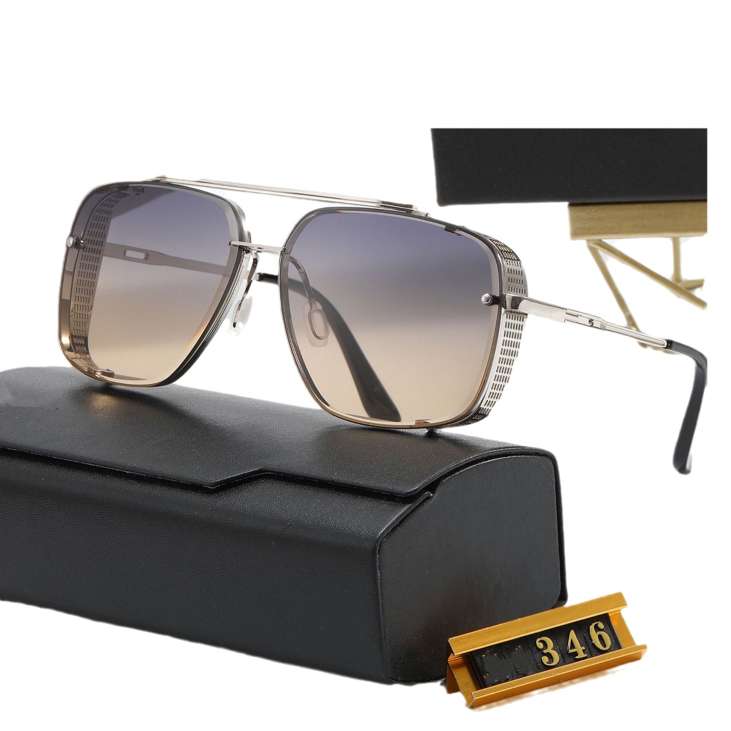 Damen Designer-Sonnenbrille mit stilvollem eckigem Rahmen und UV-Schutz Brehn