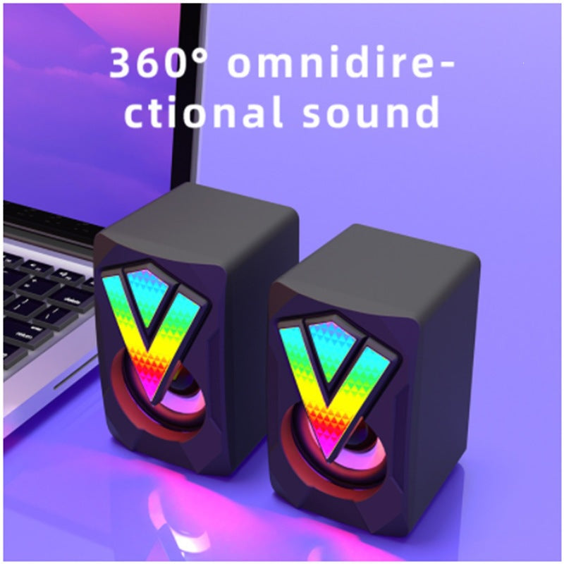 360-Grad RGB Desktop-Lautsprecher mit omnidirektionalem Sound Brehn