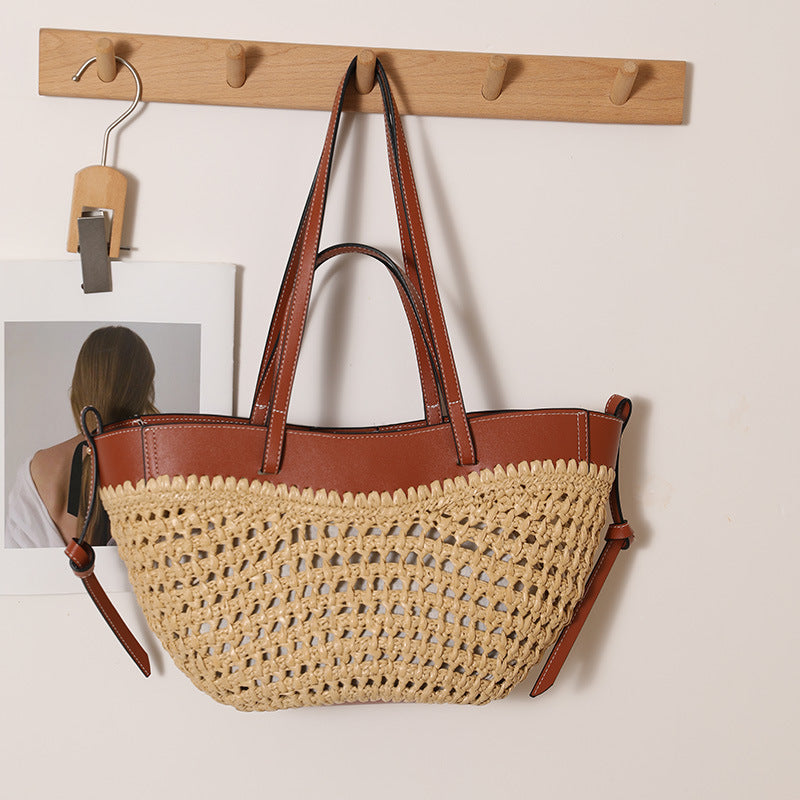 Handgefertigte Strohtasche Brehn