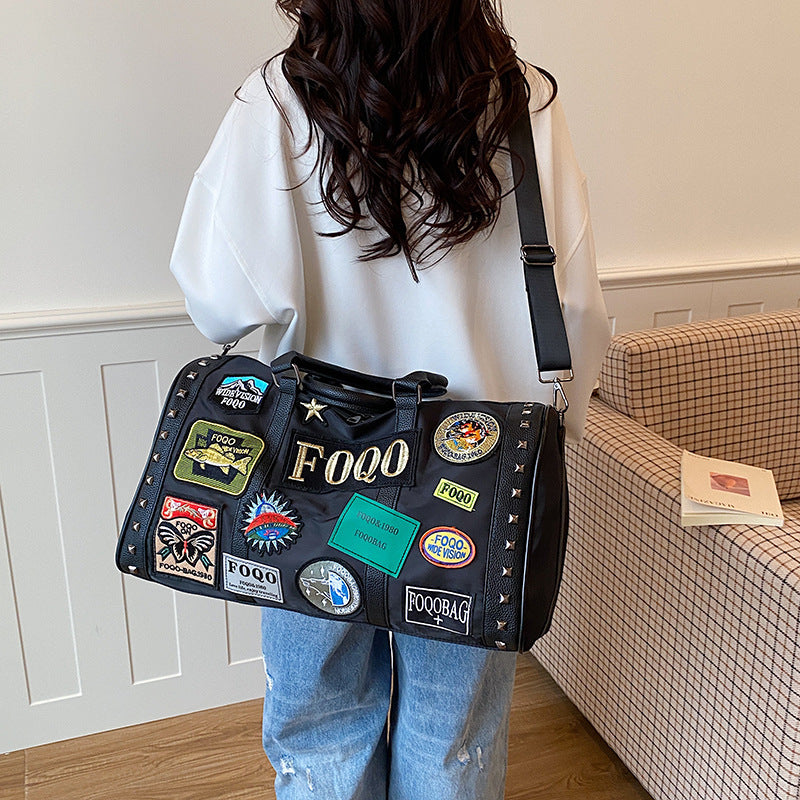 Stylische Patchwork Wochenend-Duffle Bag Brehn