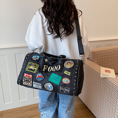 Stylische Patchwork Wochenend-Duffle Bag Brehn