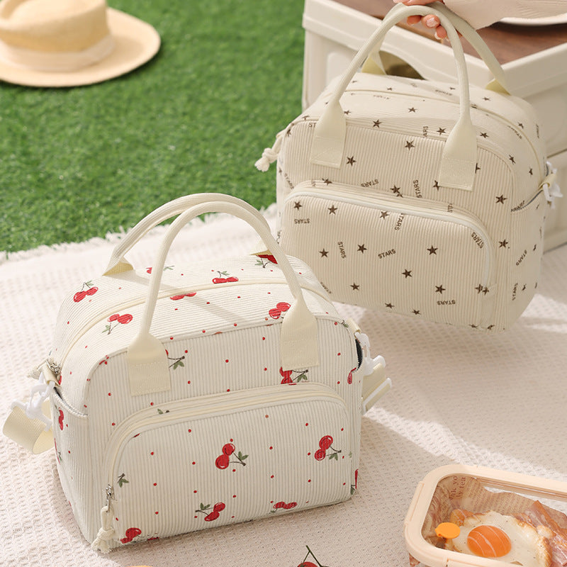 Süße Kirschenmotiv Isolierte Lunch Tasche Brehn