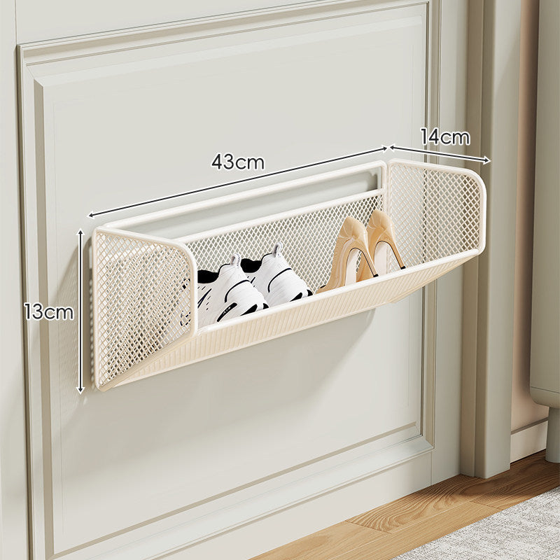 Wandmontierter Slim Drop-Down Mesh Schuhregalständer