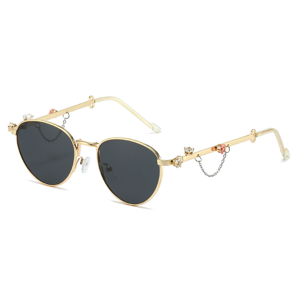 Dekorative Strass Katzenaugen-Sonnenbrille Brehn