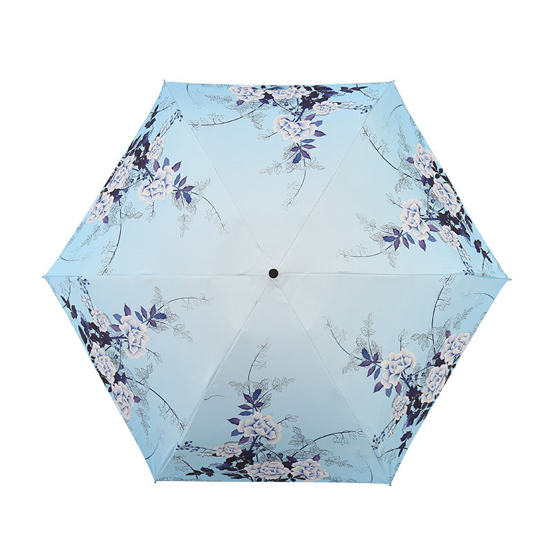 Damen Eleganter Regenschirm mit exquisitem Blumenmotiv Brehn