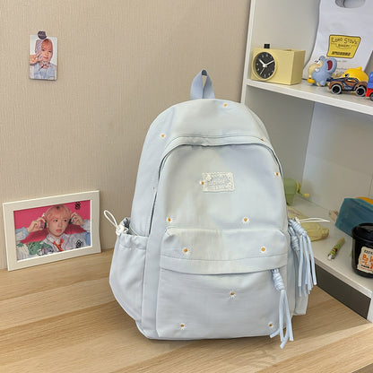 Stylischer backpack mit floralem Schmuck Brehn