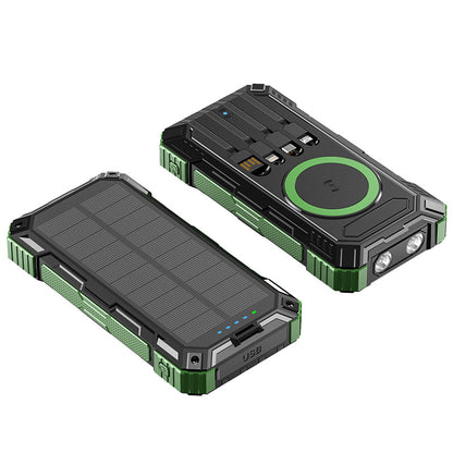 Robuste Solar Powerbank mit Multifunktionsanschlüssen Brehn