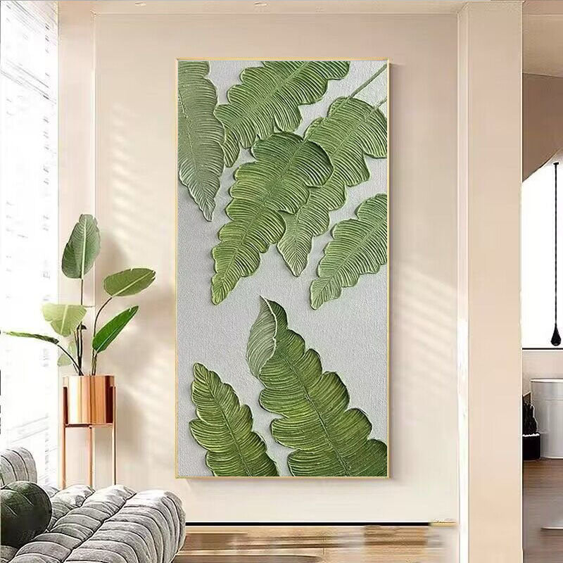 Texturiertes Botanisches Leinwandkunstwerk