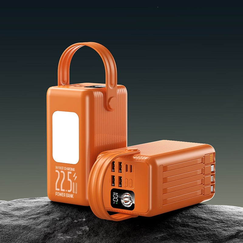 Tragbare Powerbank mit Schnellladefunktion und integriertem Tragegriff Brehn