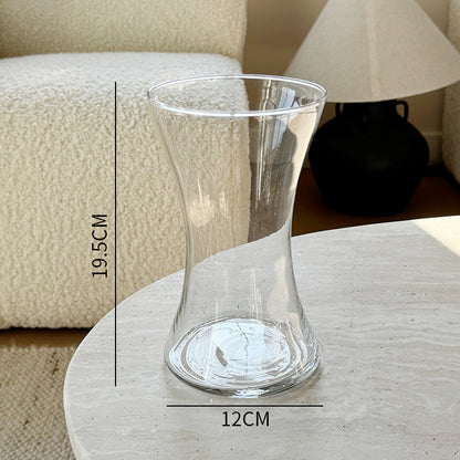 Elegante handgefertigte Glasvase