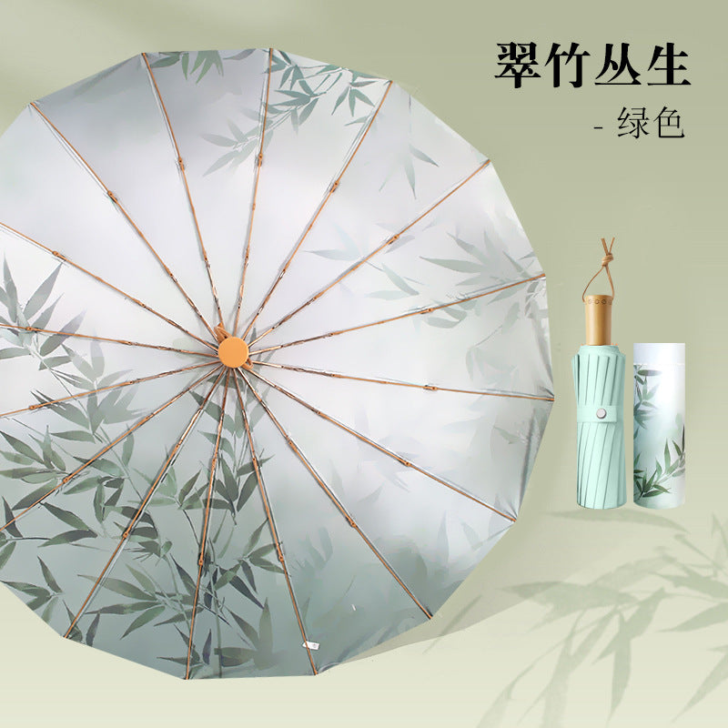 Damen Faltbarer Regenschirm mit Blumenmotiv Brehn