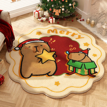 Cartoon Weihnachtsbaum-Themen Teppich