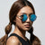 Damen runde Sonnenbrille mit modischem Metallrahmen Brehn