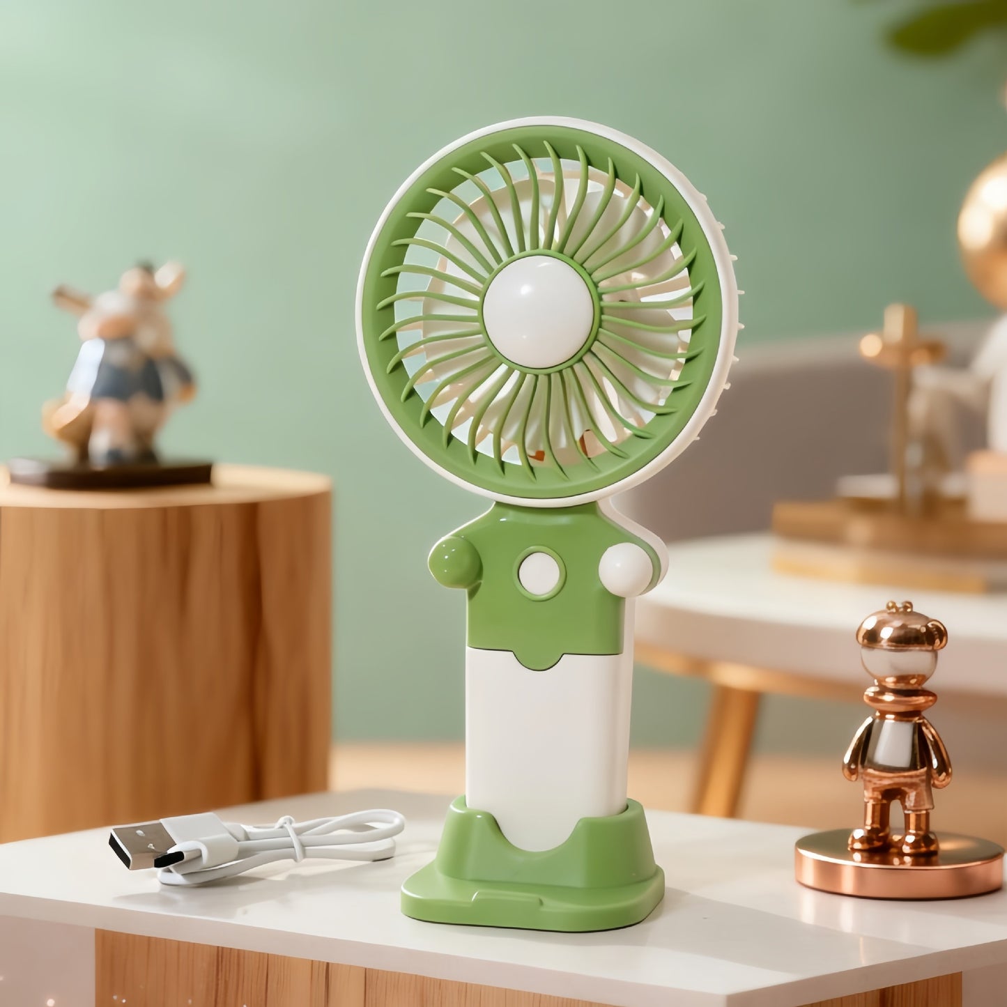 Damen Tragbarer Handventilator mit USB-Ladefunktion und flexibler Neigung Brehn