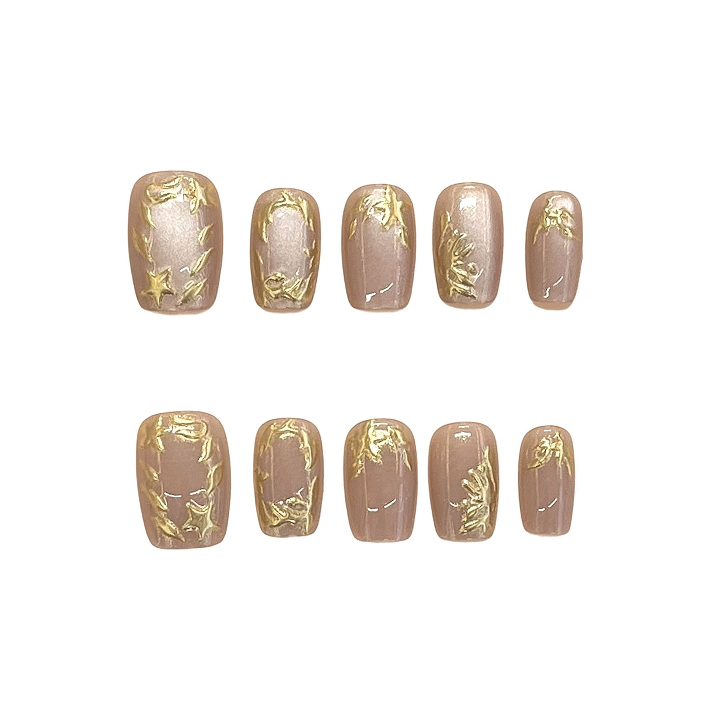 Elegantes Press-On Nagelset Brehn