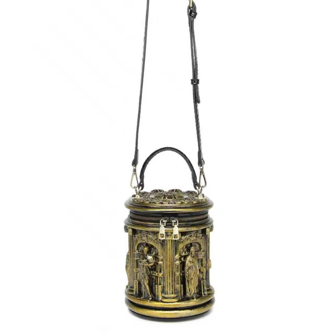 Skulpturaler Henkel-Eimer-Tasche
