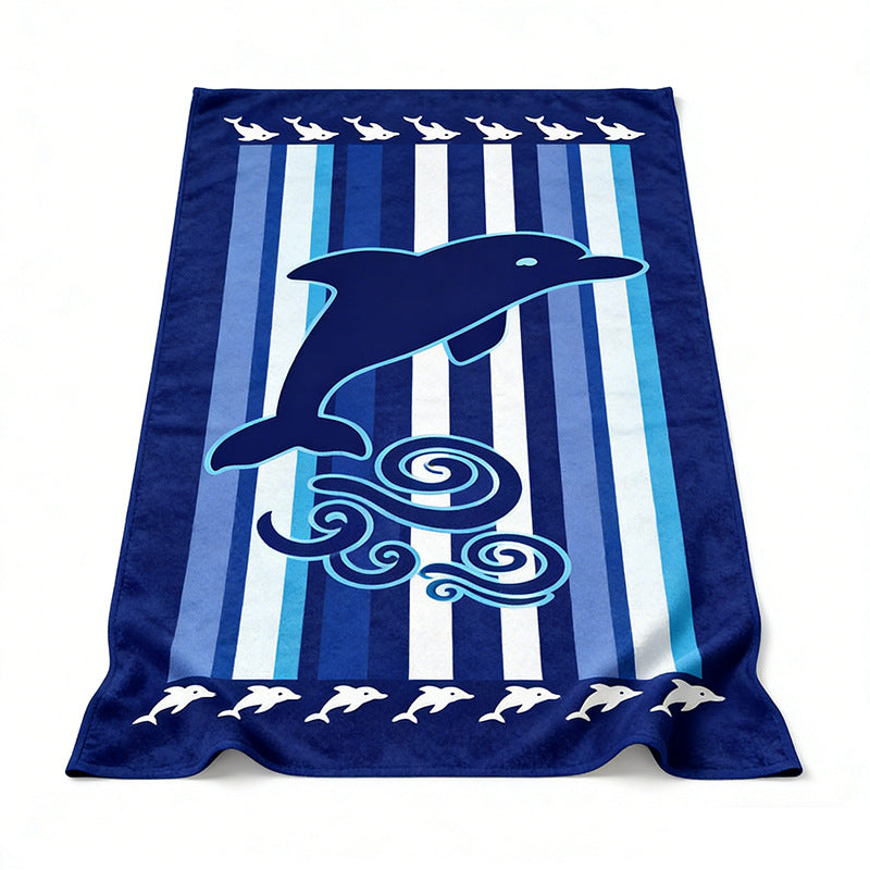 Strandhandtuch mit buntem Streifenmuster Brehn