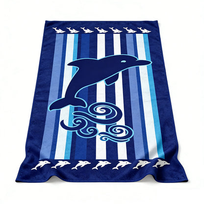 Strandhandtuch mit buntem Streifenmuster Brehn