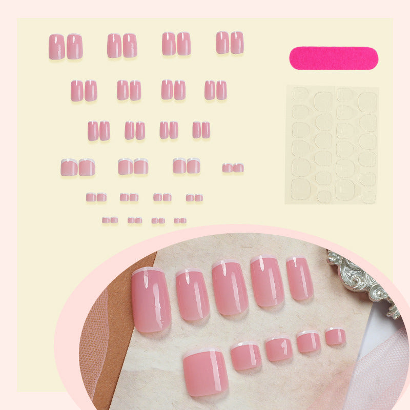 Elegante French Tip Press-On Nails Set Brehn