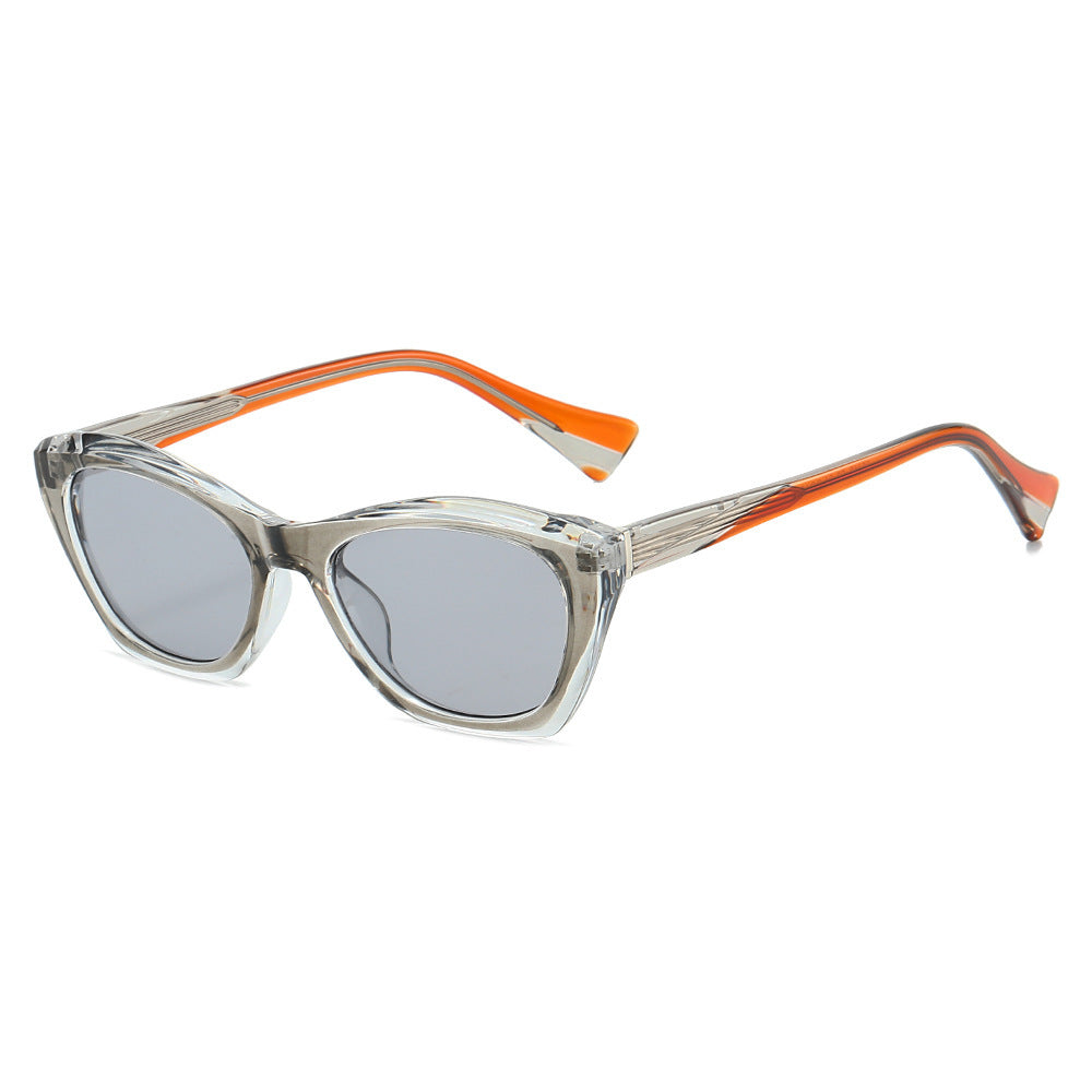 Damen Cat-Eye Sonnenbrille mit transparenten und farbigen Details Brehn