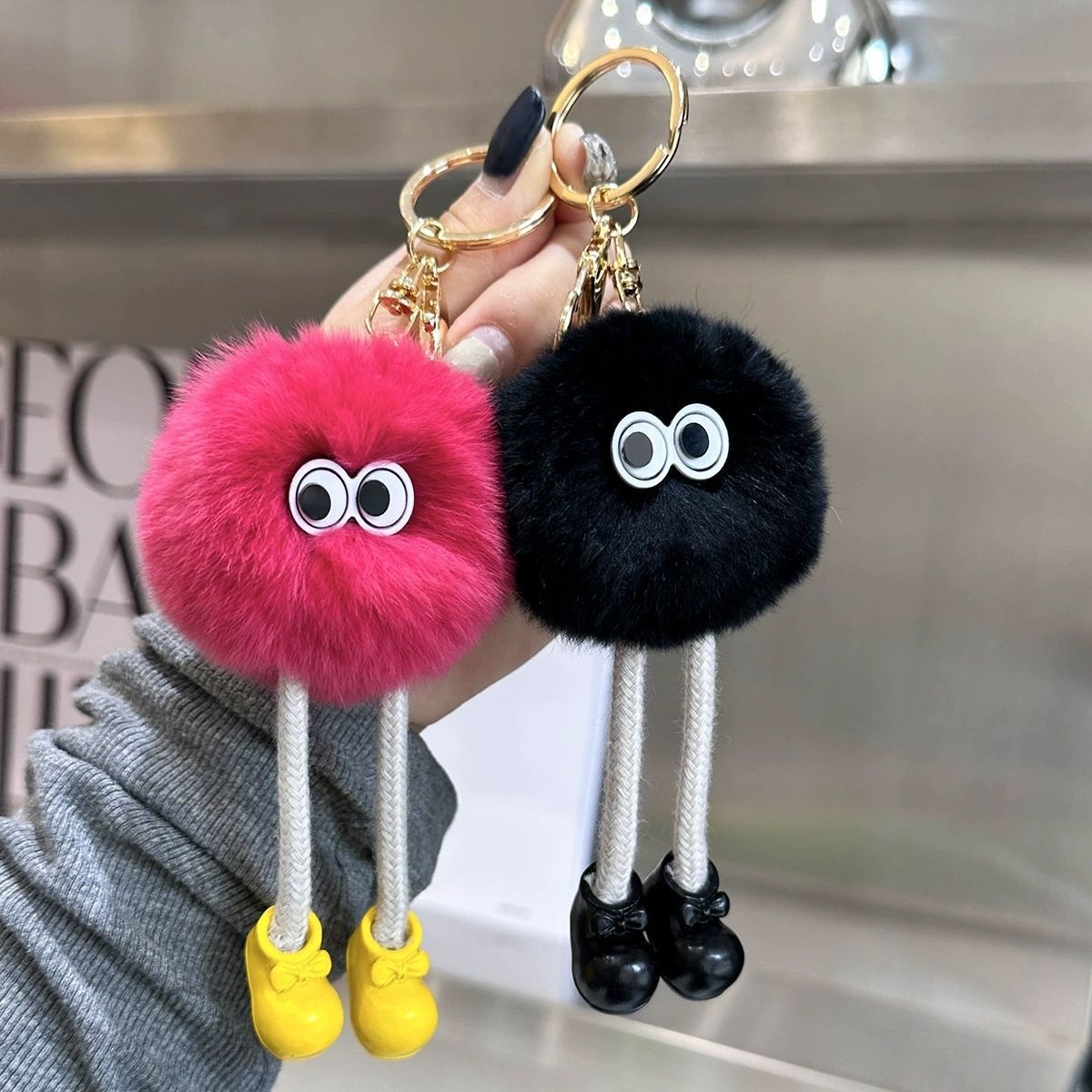 Spaß Fluffiger Charakter Schlüsselanhänger Brehn