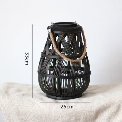 Handgefertigte Rattanlaterne Brehn
