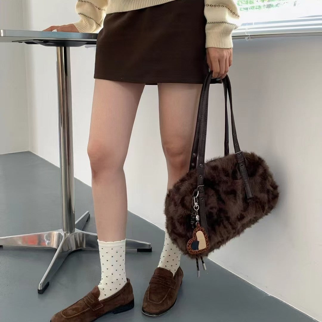 Luxuriöse Kunstpelz Handtasche