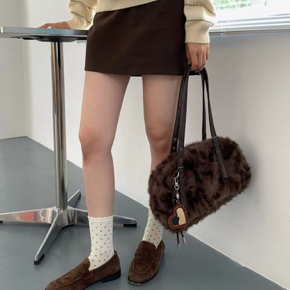 Luxuriöse Kunstpelz Handtasche