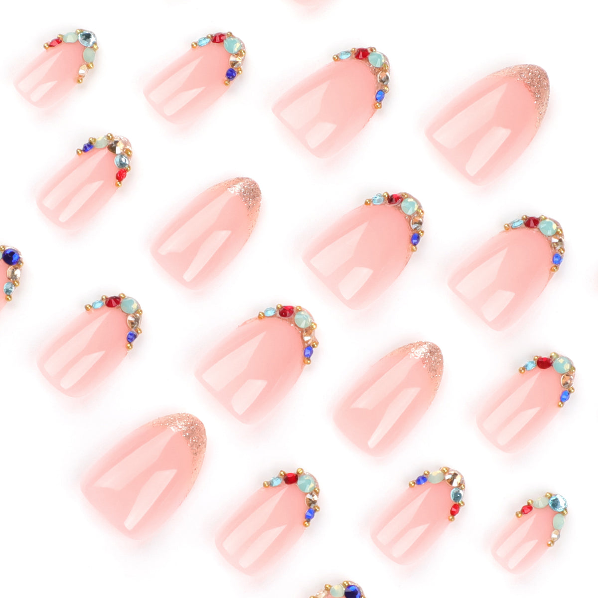 Kunstvolle Nagelkunst mit glamourösen Strassverzierungen Brehn