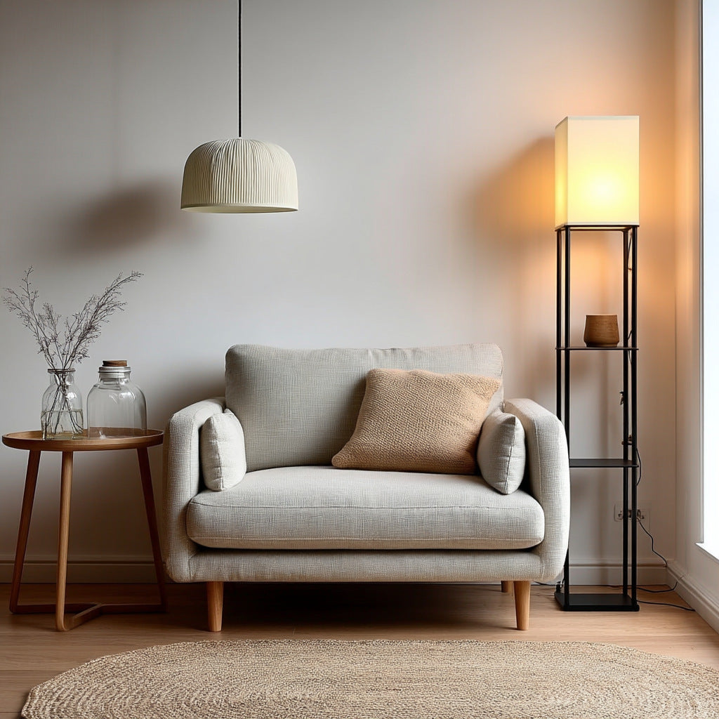 Bücherregal Stehlampe