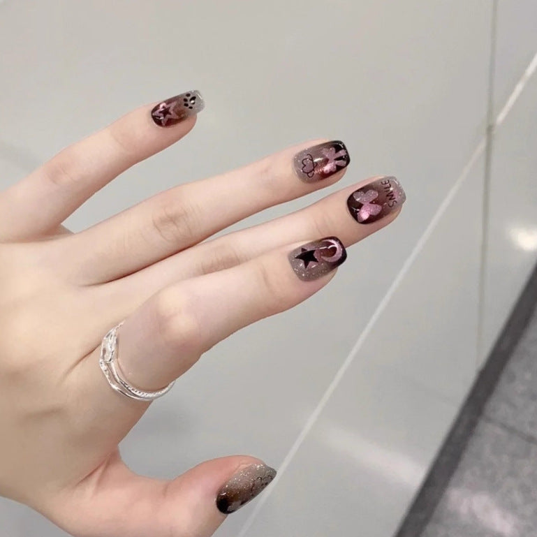 Niedliches Tier-Themen Press-On Nagelset Brehn