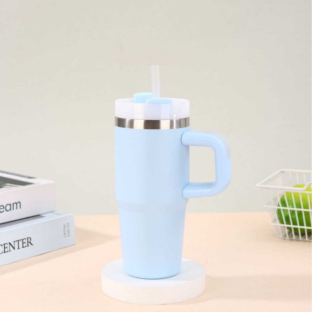 Unisex edler Isolierbecher mit praktischem Strohhalm Brehn