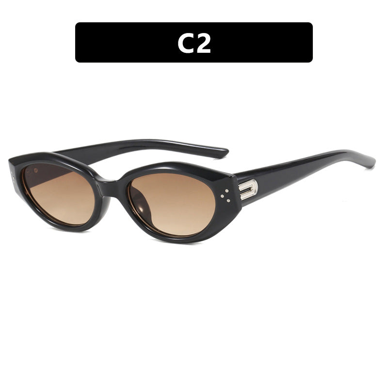 Damen Cat-Eye Sonnenbrille mit akzentuiertem Transparentrahmen und UV-Schutz Brehn