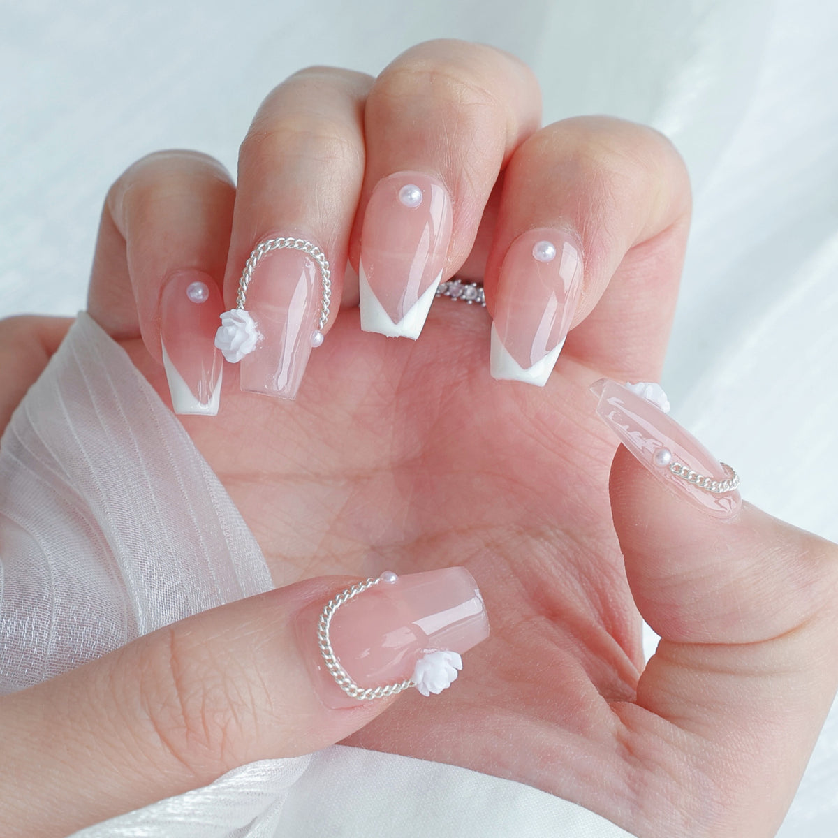 Schmetterlings-verzierte Press-On Nagelset