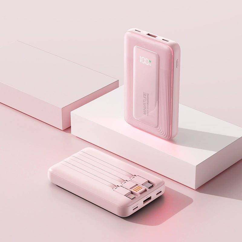 Tragbare Powerbank mit digitaler Kapazitätsanzeige und zwei USB-Anschlüssen Brehn