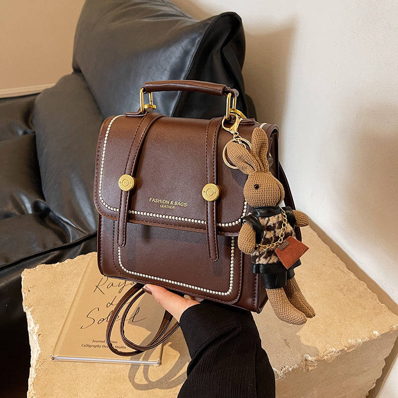 Vintage-inspirierte strukturierte Satchel-Tasche Brehn