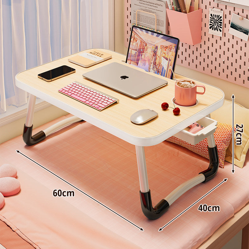 Faltbarer tragbarer Bett-Laptop-Tisch mit rundem MDF-Oberteil und verriegelbaren Klappbeinen