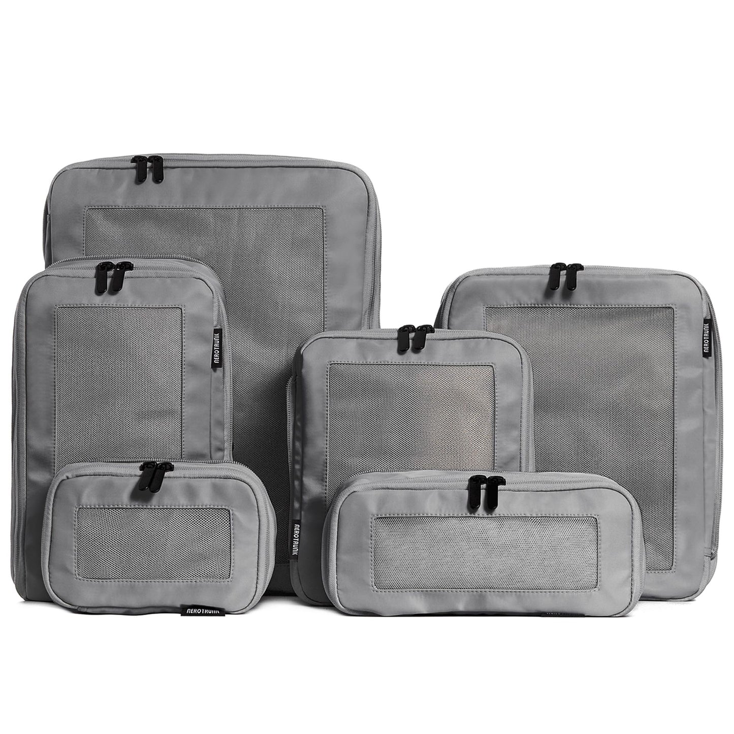 Unisex Aufbewahrungstaschen Set mit durchsichtigen Fächern Brehn