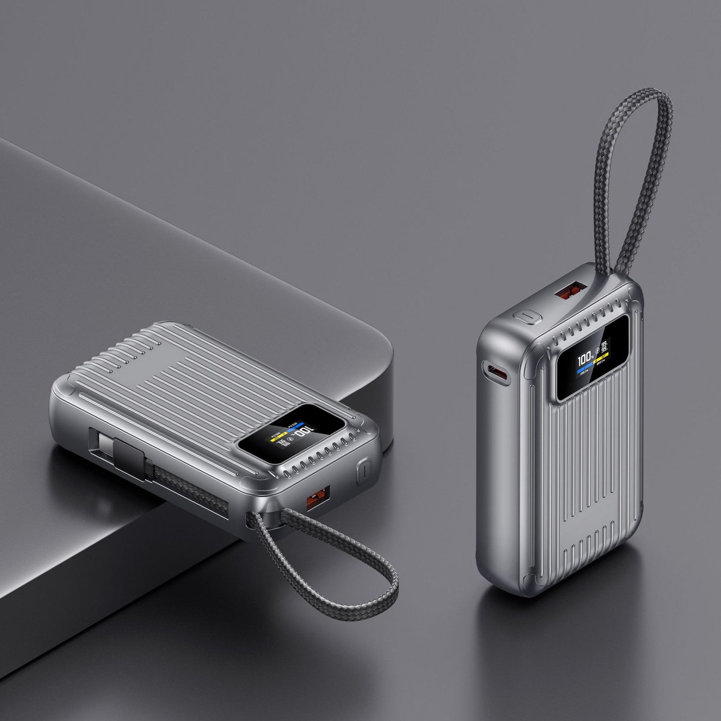 Kompakte Powerbank mit Intelligenter Lcd-Anzeige und Schneller Ladefunktion Brehn