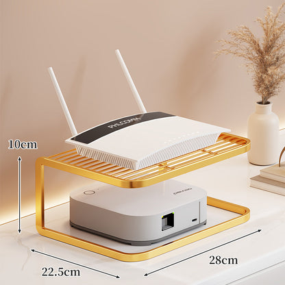 Belüfteter Desktop-Router- und Modemständer-Organizer