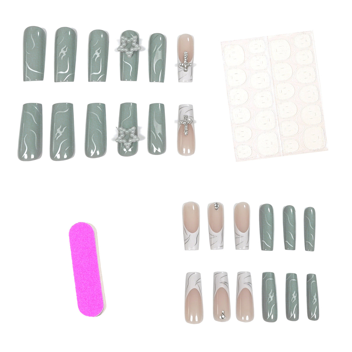 Elegante dekorative Acryl-Nagelverlängerungen Brehn