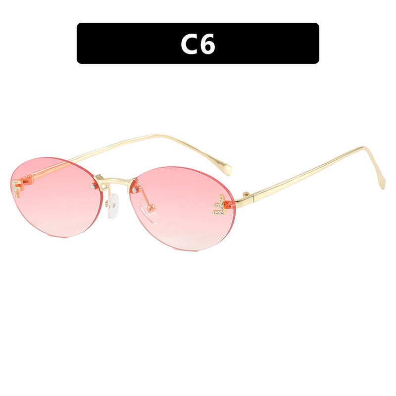 Damen modische Sonnenbrille mit eleganter, verspiegelter Gläserfront und filigranem Metallrahmen Brehn