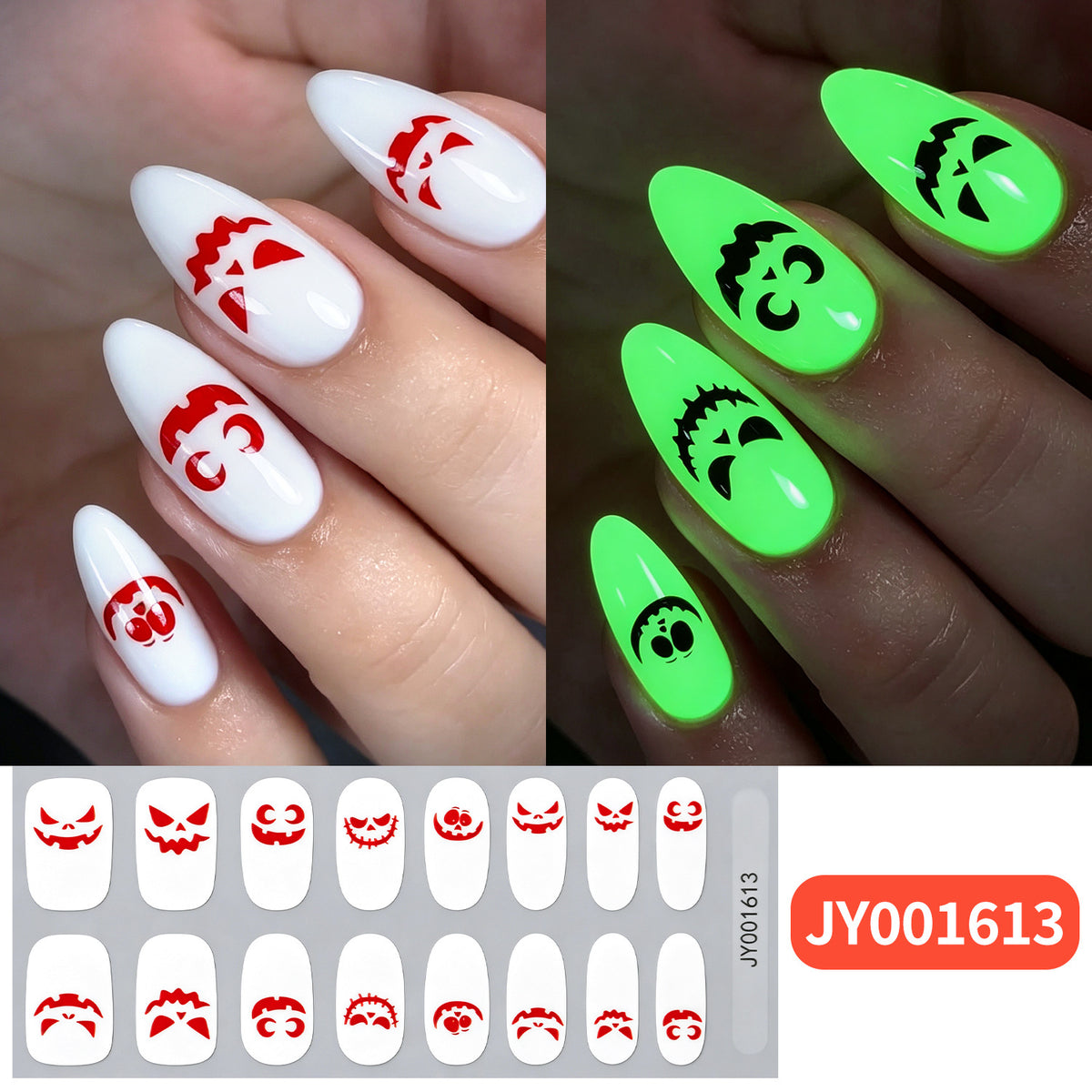 Halloween-Themen Glow-in-the-Dark Nagel-Wraps