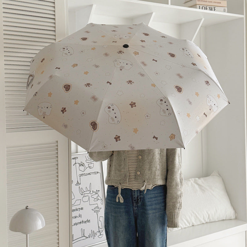 Damen Faltbarer Regenschirm mit charmantem Tierdesign Brehn