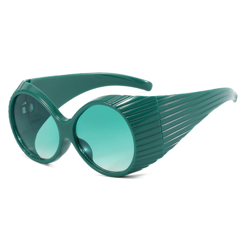 Damen extravagante Sonnenbrille mit geschwungenem Rahmen Brehn