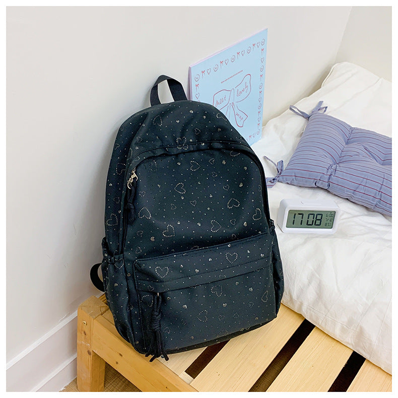 Herz-gestalteter lässiger Schulrucksack