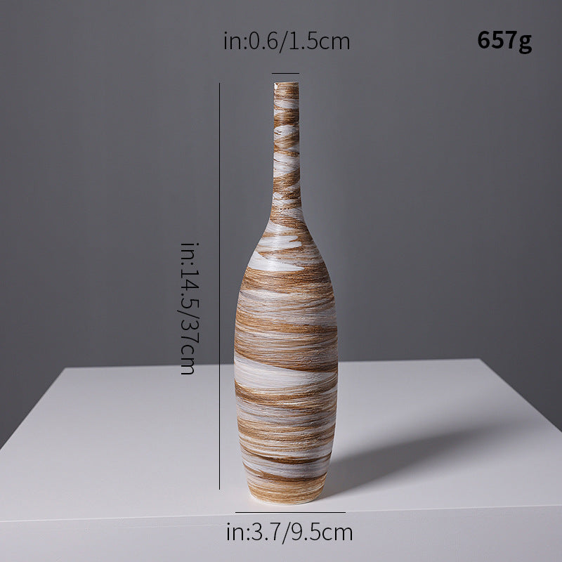 Künstlerische Spiraldesign Keramikvase Brehn