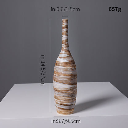 Künstlerische Spiraldesign Keramikvase Brehn