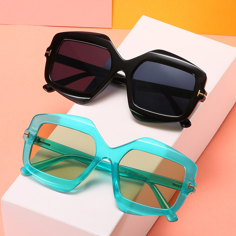 Bold gemusterte hexagonale Sonnenbrille Brehn