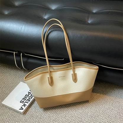 Strukturierte Leder-Tote-Tasche